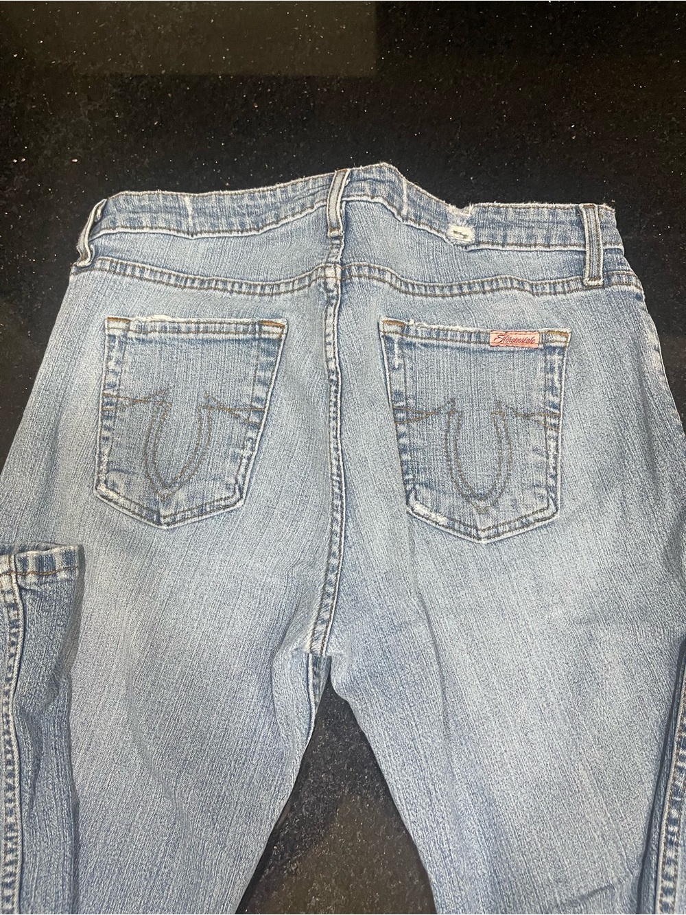 True Religion Women's Light Wash Straight Leg Jeans